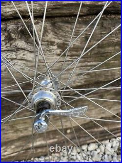 Vintage Campagnolo Record / Mavic Open 4CD WHEEL SET 700 FW QR 36h Road Clincher