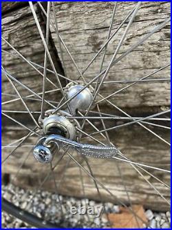 Vintage Campagnolo Record / Mavic Open 4CD WHEEL SET 700 FW QR 36h Road Clincher