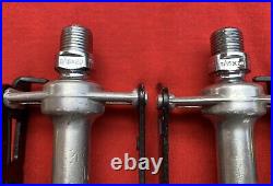 Vintage Campagnolo Record Pedals 1037/A Pair 9/16 Patent Italy Aluminum Cage