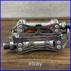 Vintage Campagnolo Record Pedals 9/16 Patent Italy Silver Eroica Race Bike C2