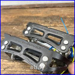 Vintage Campagnolo Record Pedals Pair 9/16 Patent Italy Black Campy Super C01