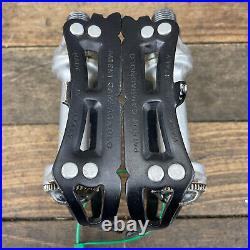 Vintage Campagnolo Record Pedals Pair 9/16 Patent Italy Black Campy Super C2