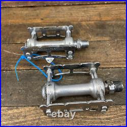 Vintage Campagnolo Record Pedals Track Road Race Pair 9/16 Pista Campy 70s 80s