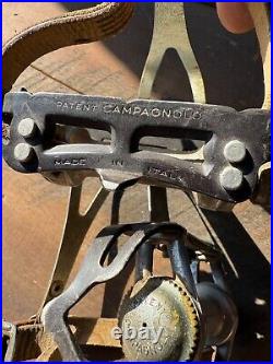 Vintage Campagnolo Record Pedals Track Road Race toe straps France 70s 80s