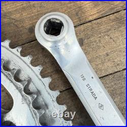 Vintage Campagnolo Record TRIPLE Crankset 170mm 57T Italy Spacers 1980s