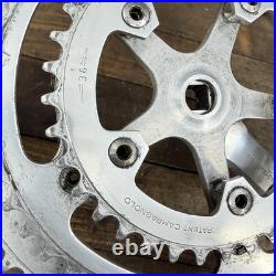 Vintage Campagnolo Record TRIPLE Crankset 170mm 57T Italy Spacers 1980s