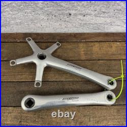 Vintage Campagnolo Record TRIPLE Crankset 175mm 135 BCD Square Taper Silver 90s