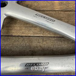 Vintage Campagnolo Record TRIPLE Crankset 175mm 135 BCD Square Taper Silver 90s