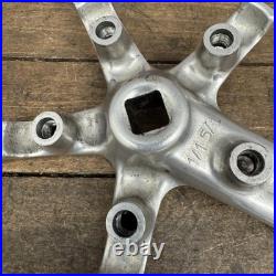 Vintage Campagnolo Record TRIPLE Crankset 175mm 135 BCD Square Taper Silver 90s