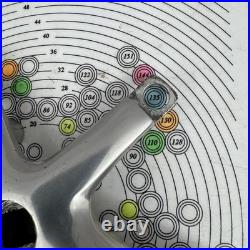 Vintage Campagnolo Record TRIPLE Crankset 175mm 135 BCD Square Taper Silver 90s