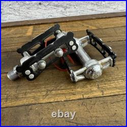 Vintage Campagnolo Record Track Pedals Pair 9/16 Italy Steel Brev Campy Vintage Campagnolo Record Track Pedals Pair 9/16 Italy Steel Brev Campy