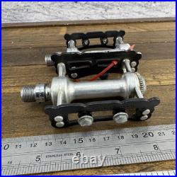 Vintage Campagnolo Record Track Pedals Pair 9/16 Italy Steel Brev Campy Vintage Campagnolo Record Track Pedals Pair 9/16 Italy Steel Brev Campy