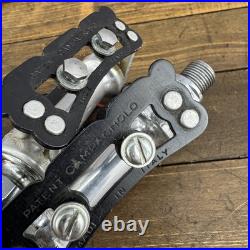 Vintage Campagnolo Record Track Pedals Pair 9/16 Italy Steel Brev Campy Vintage Campagnolo Record Track Pedals Pair 9/16 Italy Steel Brev Campy