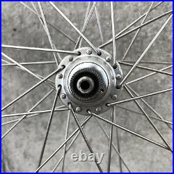Vintage Campagnolo Record Wheel Set 700c 36 Hole 70s 36h Silver