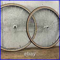 Vintage Campagnolo Record Wheel Set 700c Mavic MA40 36 126 Clincher Rim English