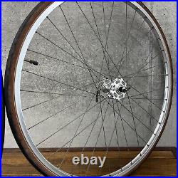 Vintage Campagnolo Record Wheel Set High Flange 700c Concave Clincher 36h 36 126