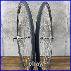 Vintage Campagnolo Record Wheel Set Low Flange 700c Mavic MA40 Clincher 36 126