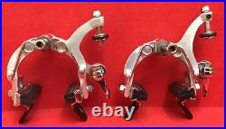 Vintage Campagnolo Record short Reach (51mm) Brakes & (4) Nos Brake Pads