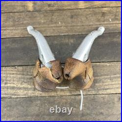 Vintage Campagnolo Super Record Brake Levers Drilled Alloy Italy Road Bike Eroic