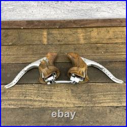 Vintage Campagnolo Super Record Brake Levers Drilled Alloy Italy Road Bike Eroic