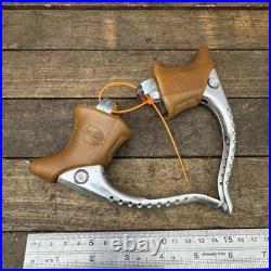 Vintage Campagnolo Super Record Brake Levers Non Aero Drilled Gum Hoods