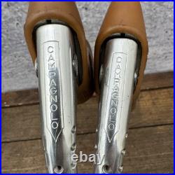 Vintage Campagnolo Super Record Brake Levers Non Aero Drilled Gum Hoods
