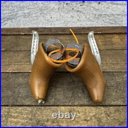 Vintage Campagnolo Super Record Brake Levers Non Aero Drilled Gum Hoods