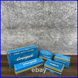 Vintage Campagnolo Super Record Component Boxes Set 1980s Blue Italy Empty