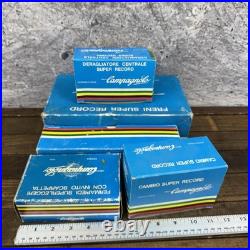 Vintage Campagnolo Super Record Component Boxes Set 1980s Blue Italy Empty