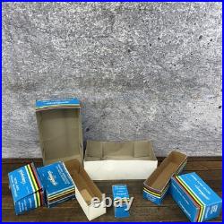 Vintage Campagnolo Super Record Component Boxes Set 1980s Blue Italy Empty