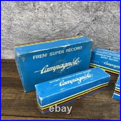 Vintage Campagnolo Super Record Component Boxes Set 1980s Blue Italy Empty