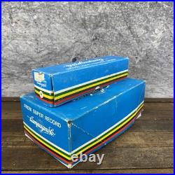 Vintage Campagnolo Super Record Component Boxes Set 1980s Blue Italy Empty