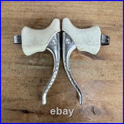 Vintage! Campagnolo Super Record Drillium White Hoods Bike Rim Brake Levers 230g