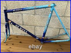 Vintage De Rosa Size 59cm titanium Road Bike frame set campagnolo record in nice
