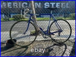 Vintage GIOS Torino Super Record Road Bike Campagnolo Groupset Columbus Blue 58c