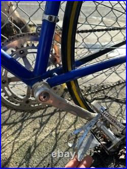 Vintage GIOS Torino Super Record Road Bike Campagnolo Groupset Columbus Blue 58c