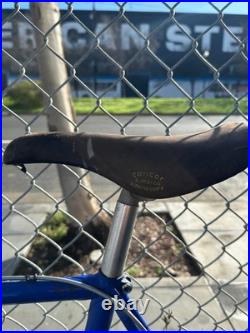 Vintage GIOS Torino Super Record Road Bike Campagnolo Groupset Columbus Blue 58c