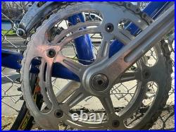 Vintage GIOS Torino Super Record Road Bike Campagnolo Groupset Columbus Blue 58c