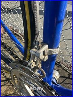 Vintage GIOS Torino Super Record Road Bike Campagnolo Groupset Columbus Blue 58c