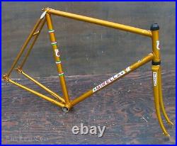 Vintage Gold Mirella Italian RoadBike FRAME FORK Campagnolo Record Tour Bicycle