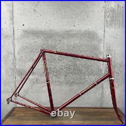 Vintage Mike Appel Frame Set Made in USA 59 60 cm 126 Red Tall Steel Campy Race