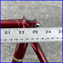 Vintage Mike Appel Frame Set Made in USA 59 60 cm 126 Red Tall Steel Campy Race