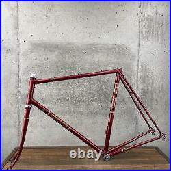 Vintage Mike Appel Frame Set Made in USA 59 60 cm 126 Red Tall Steel Campy Race