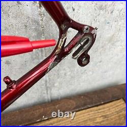 Vintage Mike Appel Frame Set Made in USA 59 60 cm 126 Red Tall Steel Campy Race