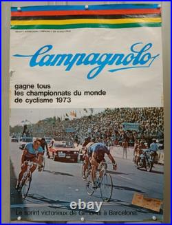Vintage Original 1973 Campagnolo Record bicycle shop poster Gimondi Bianchi