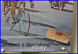 Vintage Original 1973 Campagnolo Record bicycle shop poster Gimondi Bianchi