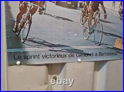 Vintage Original 1973 Campagnolo Record bicycle shop poster Gimondi Bianchi