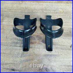 Vintage! Pair Campagnolo Record Carbon Bike Water Bottle Cages 40g
