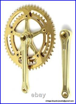 Vintage Race Bike Campagnolo NUOVO RECORD CRANKSET CHAINSET GOLD PLATED