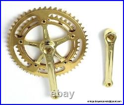 Vintage Race Bike Campagnolo NUOVO RECORD CRANKSET CHAINSET GOLD PLATED